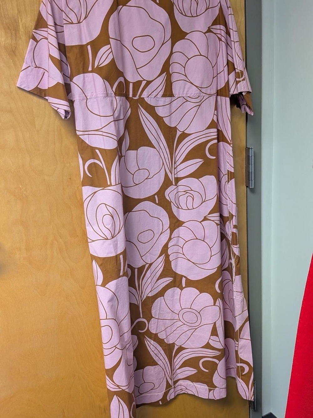 Floral Pink and Brown Maxi Dress - Women's Summer Dress